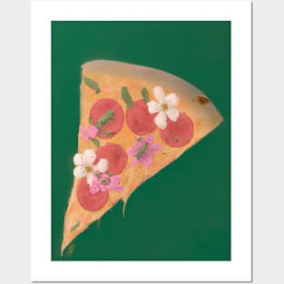 Floral Pizza Posters and Art
